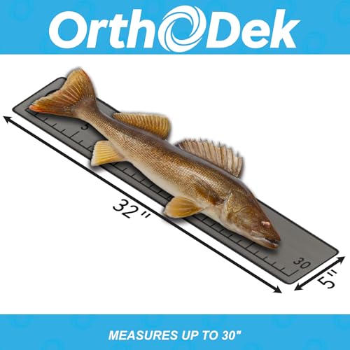 30" Fish Ruler for Boats, 32x5 EVA Foam Measurement Board with Peel and Stick Adhesive Backing, Easy-to-Read Fish Sizing Ruler for Boats, Yachts, Kayaks, and Personal Watercraft (Gray) - color: Gray