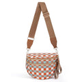 Womens Crossbody Bag, Spacious Nylon Bum Bag Trendy Shoulder Purse with Adjustable Strap Zipped Travel Essentials - color: 42a-multi