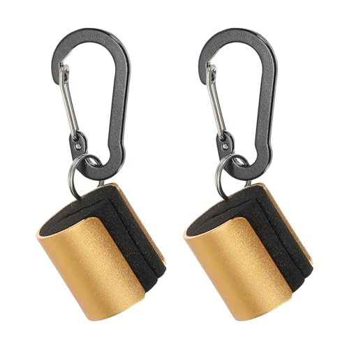 Fishing Rod Clips, Wearable Rod Holders with Keychain Portable Hand-Free - color: Gold