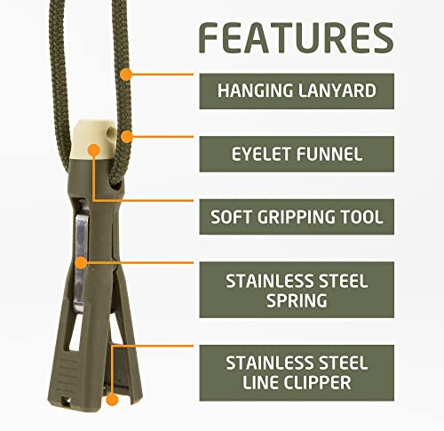 Fishing Knot Tying Tool/Jig Head and Hook Eyelet Grip/Line Threader/Clipper for Shaky Hands and Poor Eyesight. Tackle Box Accessory. | Jig Head and Hook Eyelet Grip, Line Threader, Clipper, For Shaky Hands and Poor Eyesight, Tackle Box Accessory