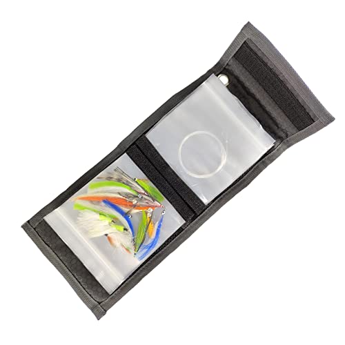 EUPHENG Fly Fishing Leader Wallet – 10 Clear Pockets Expandable Tippet Line Organizer | Secure Storage for Carp/Catfish Rigs & Fly Leaders - color: Dark Milk