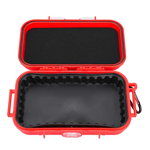 Joyzan Dry Storage Case, Outdoor Survival Shockproof Box Airtight | Carry Floating Hard Shell Wet Container Travel Sealed Organizer Marine Tool Carrying Protecting Boating Camping Fishing - color: Red