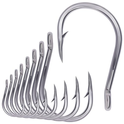 3X-Strong-Octopus-Hooks-Saltwater-Fishing-Circle-Hooks- Stainless Big Game Size 1-13/0 - size: 13/0 Pack of 10