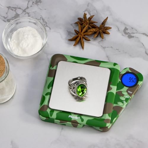 American Weigh Scales 200g x 0.01g Digital Pocket Scale 0.01g Accuracy-Blade Series | Precision Mini Scale, Small Digital Gram Scale for Kitchen, Gold, Gems & Coin Scale, Smart Digital & Compact Scale - color: Camo, size: 200g x 0.01g
