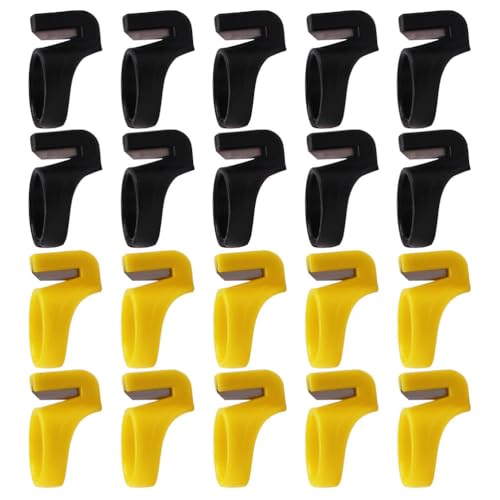 Uonlytech 20Pcs Sewing Thread Cutter Rings Finger Ring Thread Cutting Tool Lightweight Plastic Yarn Cutters for Hand Sewing Embroidery Fishing Line