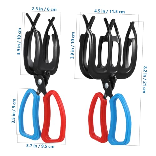 BESPORTBLE 3 Claw Fish Gripper, 2Pcs Metal Fishing Pliers Gripper Multifunctional Fish Control Clamp Fish Grabber Tool for Catch Most Freshwater Fish Fishing Accessories