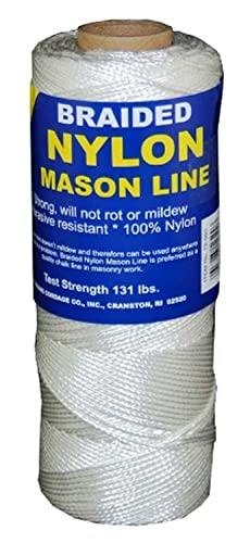 T.W Evans Cordage 12-500 Number-1 Braided Nylon Mason Line, White, 500-Feet - size: (Pack of 1)