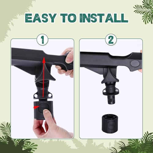 Kayak Fishing Rod Holder with T-Shaped Screw, 360° Adjustable Track Mount Rod Holder for Kayak, Canoe, Boat