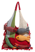 Knitted Beach Shoulder Bag for Women 3D Fish Bohemian Tote Versatile Purse Soft Hobo Handbag for Summer Vacation 2026 - color: A Red