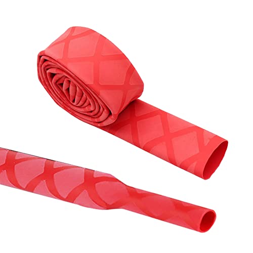 Heat Shrink Tubing, Red, 40mm Diameter, 39in Length, Silicon Rubber, Anti-Skid & Insulation for Fishing Rods & Handles - color: Red, size: Diamter:40mm Length:39