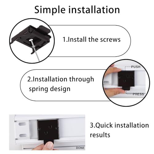 coolaroo Replacement Parts - Outside Mounted Blinds Curtain Rod Bracket Attachment, Vertical Blinds Replacement Parts, Deer Blind Brackets & mini Blind Brackets for Blinds Replacement - color: Brown, size: 2 SET