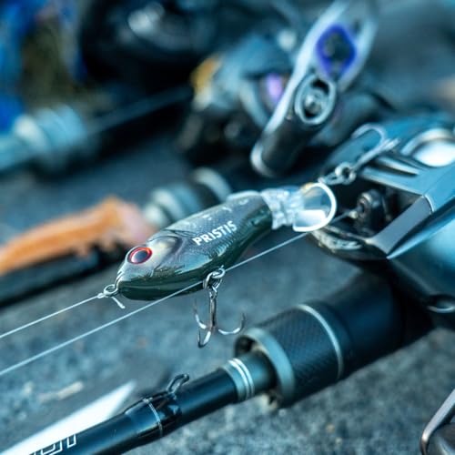 Pristis 3 pcs Topwater Fishing Plopper Lures, Floating Popper Bait Set with Chemically Sharpened Hooks for Saltwater Freshwater, Top Water Plopping Swimbait Teaser for Bass Tuna Perch Pike Crappie - color: 3 pcs Double-blade Color Set