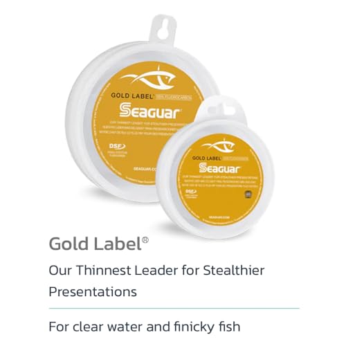 Seaguar Gold Label Fresh & Saltwater Fishing Leader Line, 100% Fluorocarbon - size: 8lb/25yds