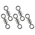 Dr.Fish 50 Pack Fishing Micro Swivels Fly Fishing Rolling Barrel Black Nickel Swivels High Strength Solid Rings Hook line Connector - size: 6mm(6.6LB)-50pk