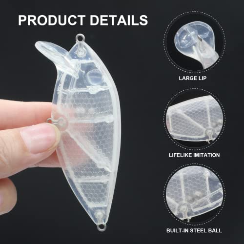 10pcs/20pcs Fishing Blanks Lures Kit Fishing Topwater Unpainted Swimbait Unpainted Crankbaits Hard Baits DIY Lure for Bass Salmon Trout Saltwater and Freshwater - color: A: 20pcs 0.28oz/8g
