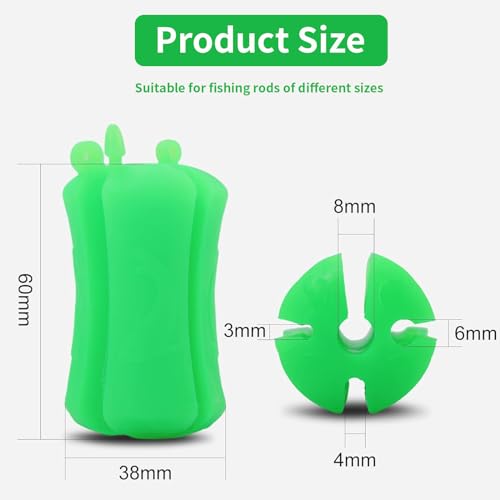 8PCS Portable Fishing Rod Fixed Ball