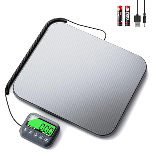 UNIWEIGH Digital Postal Scale 440lb/0.35oz Accuracy for Shipping Packages | Hold/Tare/Count,Commercial Package Scale for Small Business,Postage Scales for Small Business.Luggage and Home Use,Grey