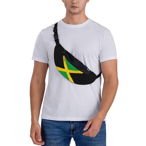 Flag of Jamaica Fanny Pack Crossbody Waist Bag Pack for Men Women. Belt Bag for Travel Walking Running Hiking Fishing. - color: Flag Of Jamaica