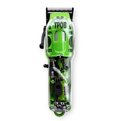 TPOB Slime 2 Barber Hair Clippers for Men 6800 RPM with Matte Green Case and X Fade Blade - color: Slime