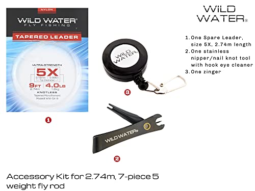 Wild Water Fly Fishing 5wt 9ft 7-piece Standard Fly Fishing Kit