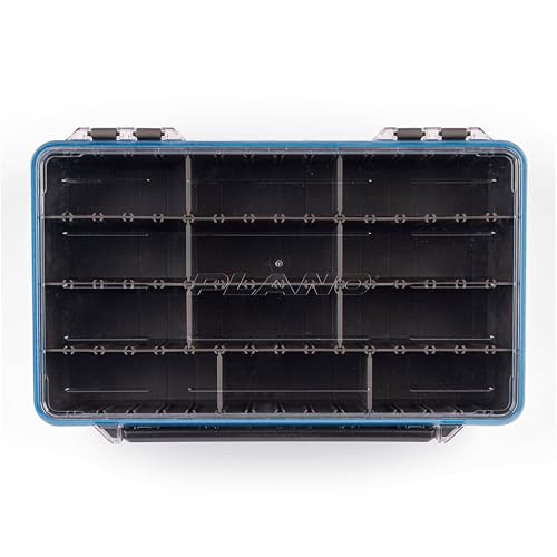 Plano StowAway 3700 Waterproof Deep Stow Tackle Box, IPX7 Waterproof, with Rustricor, Single Latch Design, Transparent DuraView Lid, Stackable Storage for Fishing Bait, Lures and Gear - size: 3700, style: Deep Stow - New Model