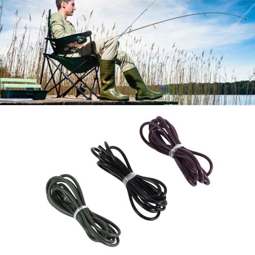 6PCS Carp Fishing Silicone Rig Tubes - 3.3ft Length Anti-Tangles Sleeve for Hair Rigs, Soft Terminal Tackle with 3 Colors for Carp and Coarse Fishing