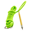 Paracord Planet 550 lb Fish Holder with Metal Threading Needle and 1" Split Ring, 10', Fish Stringer - color: Neon Green