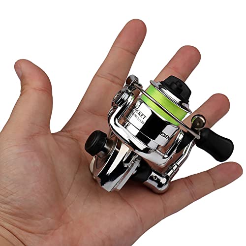 Mini Spinning Reel, 4.3:1 Gear Metal Fishing Reel, Ultra Smooth Powerful Spinning Fishing Reels with Reversible Handle, Compact Reel for Carp Bass Trout Freshwater Saltwater Fishin