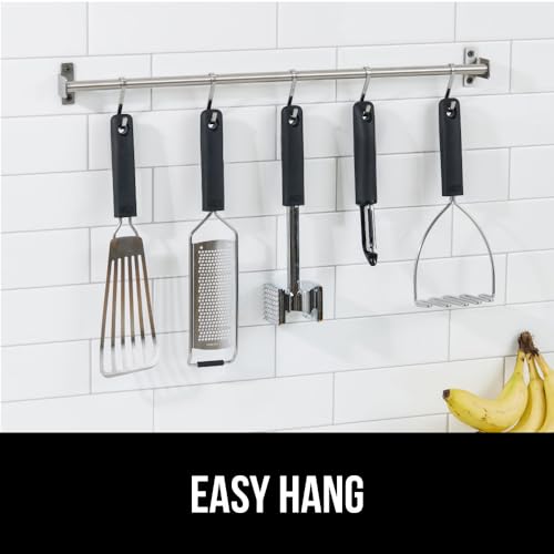 GORILLA GRIP BPA-Free Patented Dual-Sided Meat Tenderizer Tool, Soft Comfortable Handle with Hanging Hole, Heavy Duty Kitchen Mallet for Steak Beef Fish, Chicken Cutlet Pounder, Dishwasher Safe, Black - color: Black