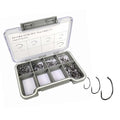 EUPHENG Barbless Fly Fishing Hooks Dry Nymph Wet Shrimp Jig Hooks for Fly Tying Assorted with Waterproof Hook Box - style: 9251-shrimp & Pupa Fly Hooks Qty 200