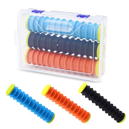 3 Pack Fishing Hook Holder, (1.8x7.9in/4.5x20cm) Fishing Line Holder with 12 Line Slots, EVA Foam Fishing Line Storage Keep Your Fishing Lines