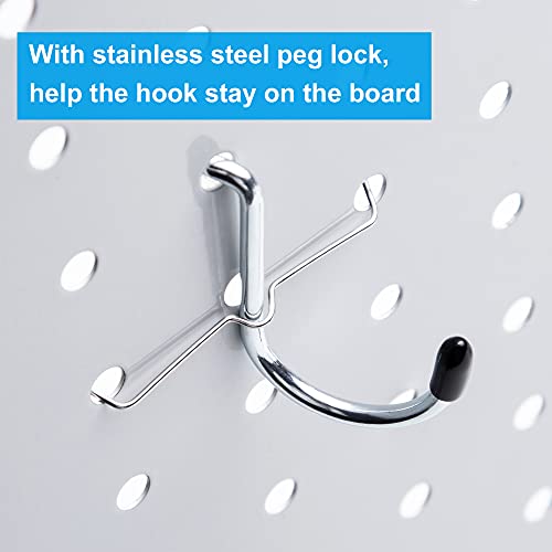 FRIMOONY Pegboard Hooks, with Bins, Peg Locks, for Organizing Various Tools, 188 PCS, 80 of Which are Locks - style: 188PCS