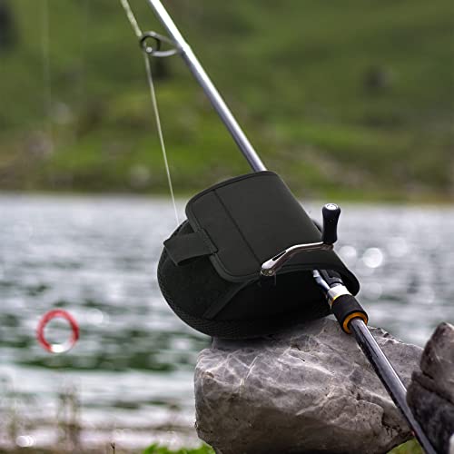 Cosmos 2 Pcs Fishing Reel Cover Neoprene Spinning Bait casting Spin Reel Protective Case Pouch Sleeve Bag, Suggest for Size 3000 to 5500