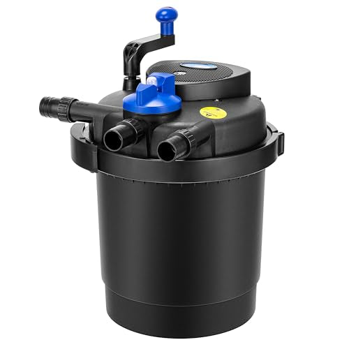 VIVOHOME Pressurized Biological Pond Filter, 1840GPH Suitable for Koi Ponds up to 1000 Gallons or Ornamental Ponds up to 2100 Gallons - size: 1840 GPH