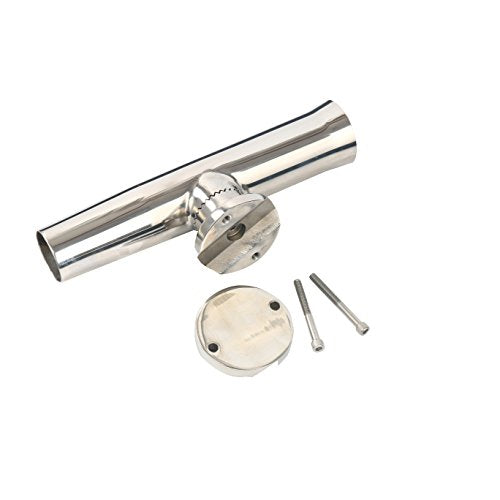 Amarine Made Fishing Rod Holder,Stainless Tournament Style Clamp on Rod Holder,Adjustable Fishing Pole Holder for Rails 1-1/4" to 2"