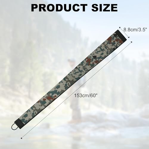 Neoprene Camo Fishing Rod Sleeves,Fishing Pole Sleeves,Fishing Rod Socks | UV Resistance,Puncture Resistant, Protect Casting, Spinning, Trolling Fishing Rods, Storage, tangled-free,75in,68in,60in - color: 2-Digital Camo, size: 60"
