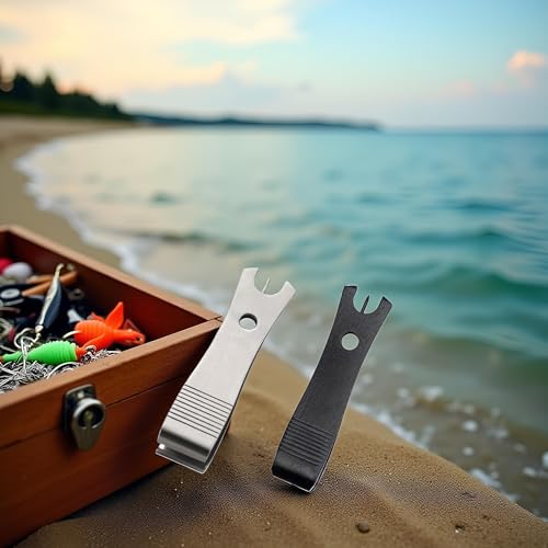 2 Pcs Fishing Line Cutter Nipper with Hook Eye Cleaner Pin Stainless Steel Scissors Cutting Tool Fishing Tool Fishing Line Cutter Nipper with Hook Eye Cleaner Pin Multi Functional Accessories