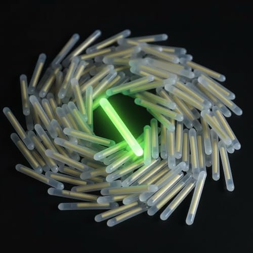 100 Pcs 3mm Fishing Float Light Stick Fluorescent Lightstick Fluorescent Dark Glow Sticks Fishing Float Accessories Corks, Floats Terminal Tackle Accessories