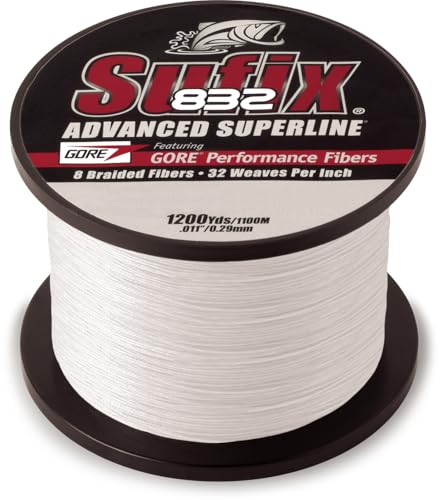 Sufix 832 Braid Line-1200 Yards - color: Ghost, size: 65 lb