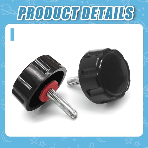 6 PCS Universal Fishing Reel Handle Screw Caps, Fishing Reel Replacement Parts Black Screws Nuts Caps for Spinning Reel Handles