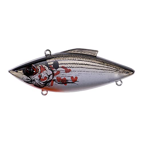 Bill Lewis Lures Lifelike Rat-L-Trap Magnum Force Lipless Crankbait Fishing Wobble Lure for Shallow Saltwater - color: Bleeding Shiner, size: One Size