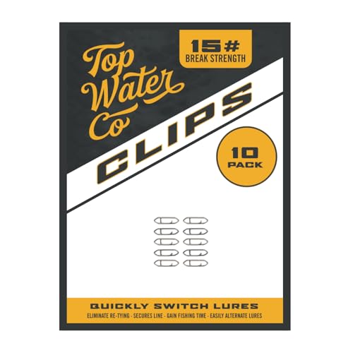 Top Water Co. Fishing Speed Clips - Durable Stainless Steel, Fast Lure Connector (Multiple Sizes) - size: Mini 15lb