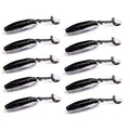 2.16in PVC Artificial Crappie Bass Bait with Paddle Tail 0.08oz.Shad Swimbaits 10-Pack Soft Baits Sea Ocean River Lake Streams Catfish Trout Pike Snapper Walleye - color: F 10pcs