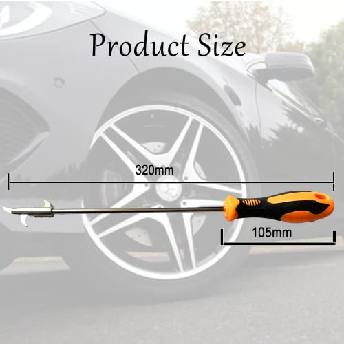 Automotive Tire Stone Cleaning Hook Multifunctional Portable Tire Stone Removal Tool Stainless Steel Car Tyre Protector Repair Tool Wheel Cleaning Tool with Screwdriver