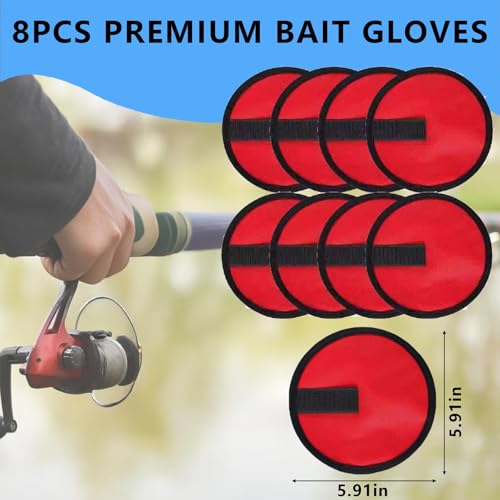 New 8Pcs Fishing Hook Covers,6 Inch Lure Wrap Bait Gloves Fish Hook Storage Protectors Pole Sleeve Guard to Keep Fishermen Fishing Safe for Fish Rod - color: Black