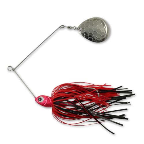 Northland Fishing Tackle Reed Runner Single Spin - Premium Spinner Baits for Freshwater - Assorted Lures for Bass, Pike, and Musky in 15 Colors & 3 Sizes - color: Red Shad, size: 1/2 Oz