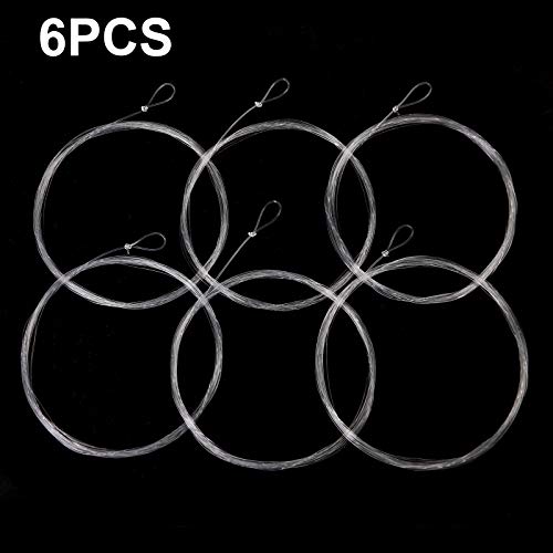 M MAXIMUMCATCH Maxcatch Fly Fishing Tapered Leader Line 6 Pack -Pre-Tied Loop- Tensile Strength- Abrasion Resistance- Low Memory 7.5ft/9ft/12ft/15ft, 0X-7X - size: 7.5ft 7X(6pcs)