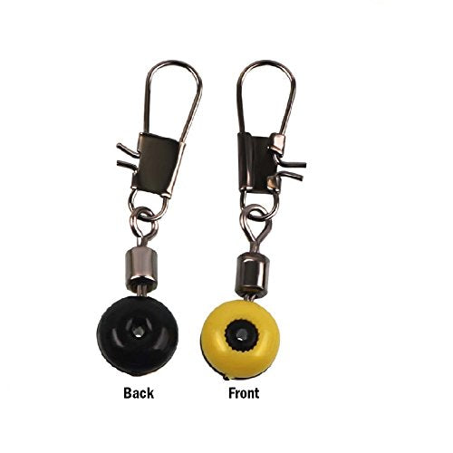 Fishing Line Sinker Slides Fishing Float Connector Rolling Swivels with Interlock Snaps Red/Yellow/Blue - size: 180pcs/box