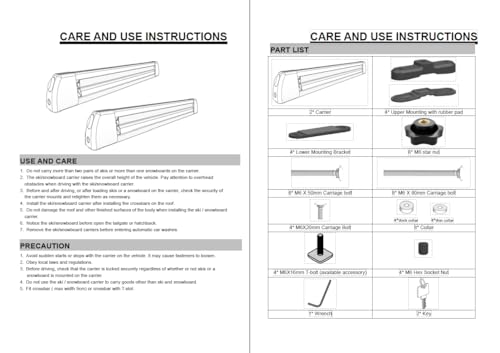 Ski Rack: Snowboard Rack, Fishing Pole Car Rack, Cross Country Ski Rack, Skate Board Rack, Kayak Paddles, Water Skies, Skate Boards.