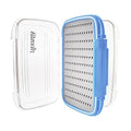 Aventik Waterproof Clear Fly Box Double Sides Floating Lightweight Fly Fishing Case Large Capacity Grip Foam Nymph Wet Dry Flies Lure Box(H18 Blue, SIZE C:7.32X4.56X1.57inch) - color: Blue, size: SIZE C:7.32X4.56X1.57inch